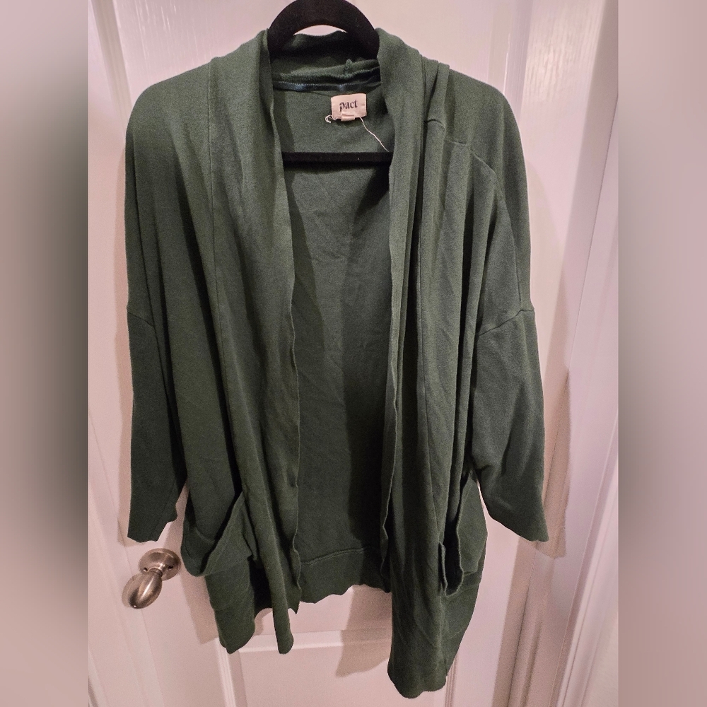 Pact Women's Green Cardigan